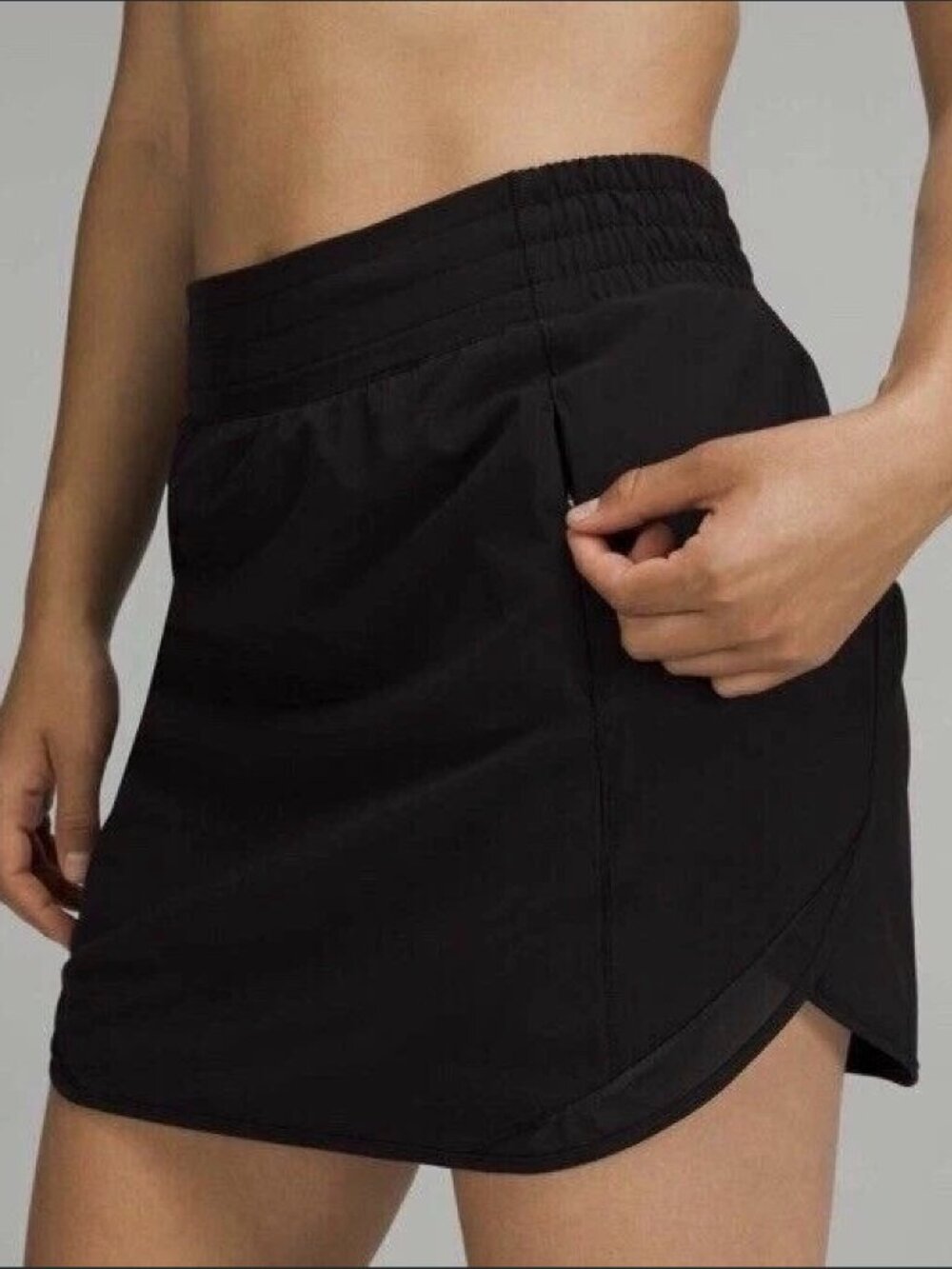 lululemon Black Hotty Hot High-Rise Lined Running Skirt Size 6
